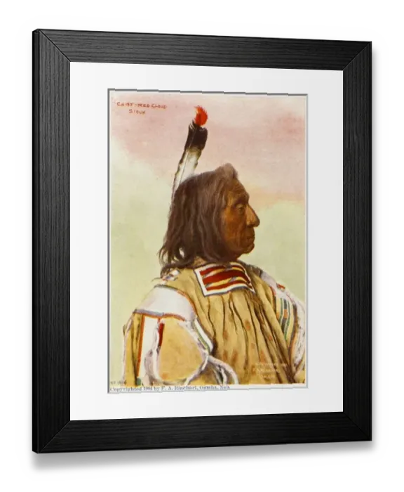 Framed Print : Chief Red Cloud - Sioux Chieftain Framed Print : Chief Red Cloud - Sioux Chieftain