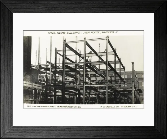 Framed Print : Steel Frame Building construction - London Framed Print : Steel Frame Building construction - London