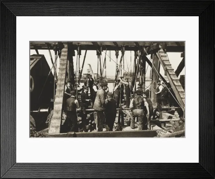 Framed Print : Manchester Ship Canal - Creating a new dock Framed Print : Manchester Ship Canal - Creating a new dock