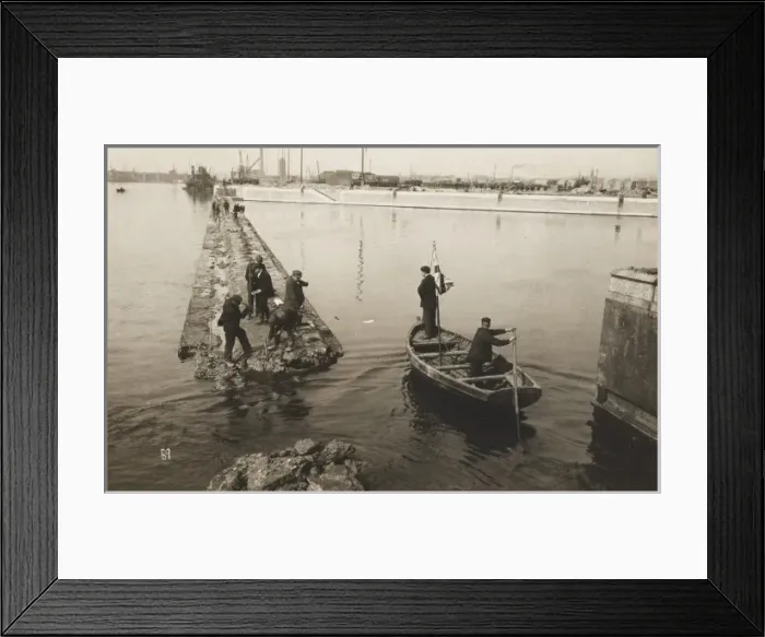 Framed Print : Manchester Ship Canal - The dramatic opening of a new dock Framed Print : Manchester Ship Canal - The dramatic opening of a new dock