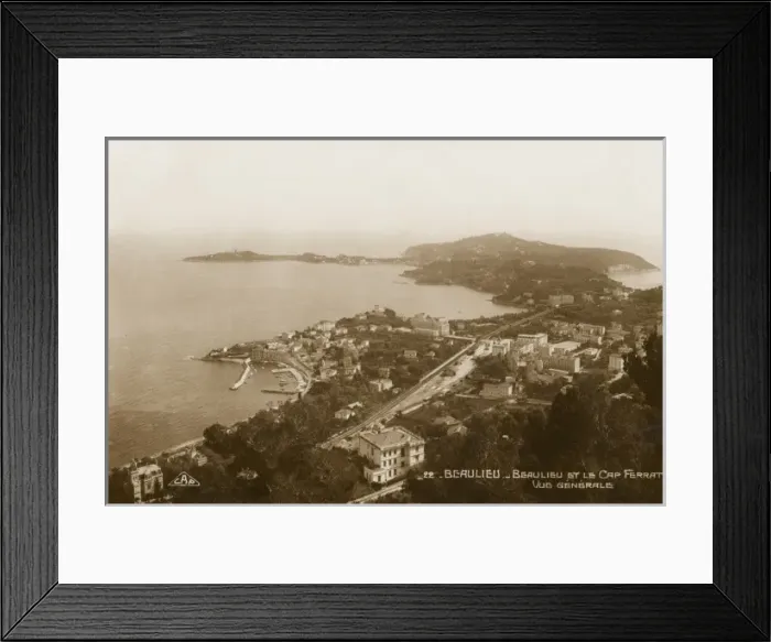 Framed Print : Beaulieu and Cap Ferrat, South of France Framed Print : Beaulieu and Cap Ferrat, South of France