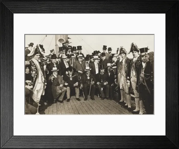 Framed Print : Manchester Ship Canal - The opening of a new dock Framed Print : Manchester Ship Canal - The opening of a new dock