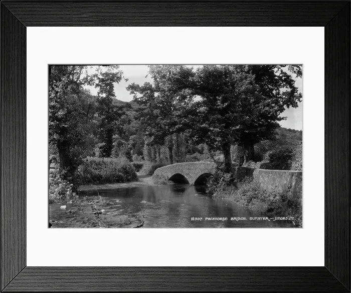 Framed Print : Packhorse Bridge in Dunster