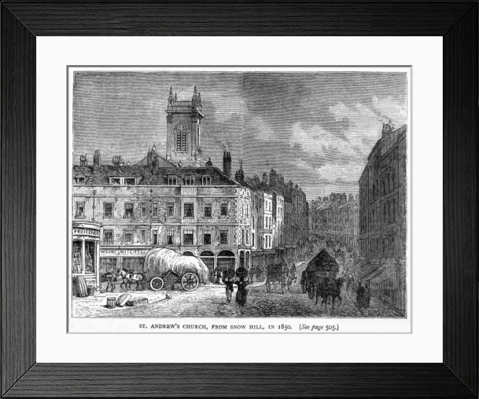 Framed Print : London Snow Hill Framed Print : London Snow Hill
