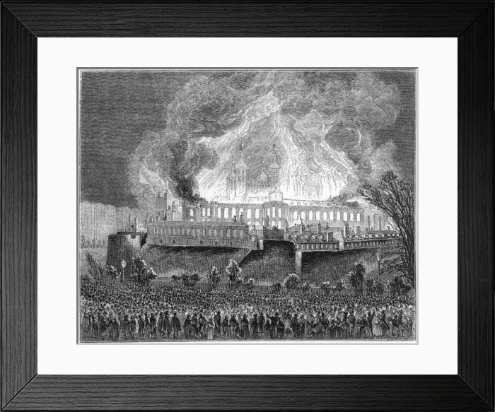 Framed Print : Tower of London Fire Framed Print : Tower of London Fire