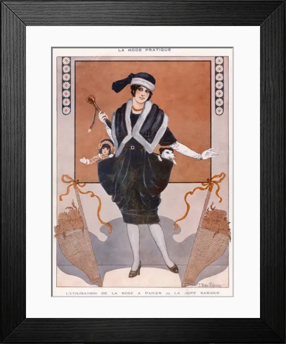 Framed Print : A Skirt Basket 1919 Framed Print : A Skirt Basket 1919