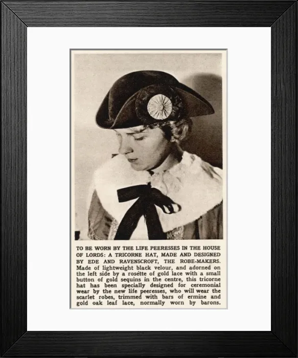 Framed Print : Peeress Tricorne Hat Framed Print : Peeress Tricorne Hat