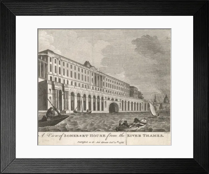 Framed Print : Somerset House 1786 Framed Print : Somerset House 1786