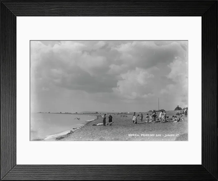 Framed Print : Pevensey Bay Beach Scene Framed Print : Pevensey Bay Beach Scene
