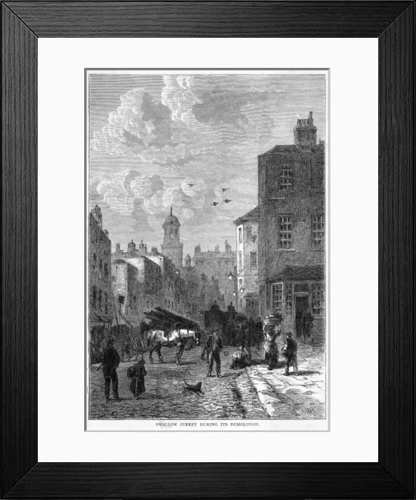 Framed Print : Swallow St Demolished Framed Print : Swallow St Demolished
