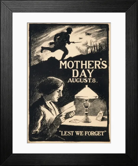 Framed Print : Poster reminder of Mothers Day Framed Print : Poster reminder of Mothers Day