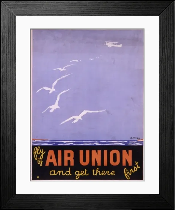 Framed Print : Poster advertising Air Union flights Framed Print : Poster advertising Air Union flights