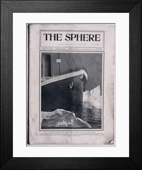 Framed Print : RMS Titanic and iceberg Framed Print : RMS Titanic and iceberg