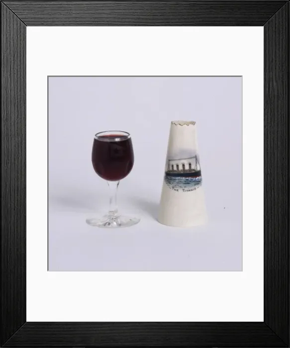 Framed Print : Titanic pot and glass of wine Framed Print : Titanic pot and glass of wine