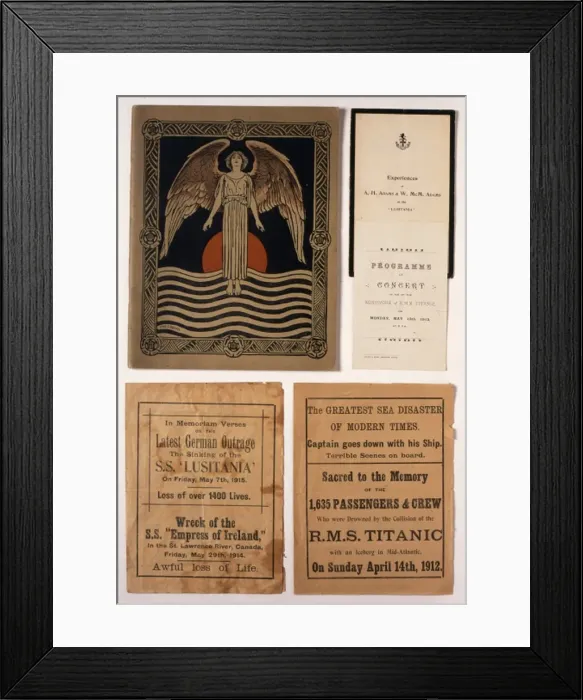 Framed Print : Programme and two leaflets Framed Print : Programme and two leaflets