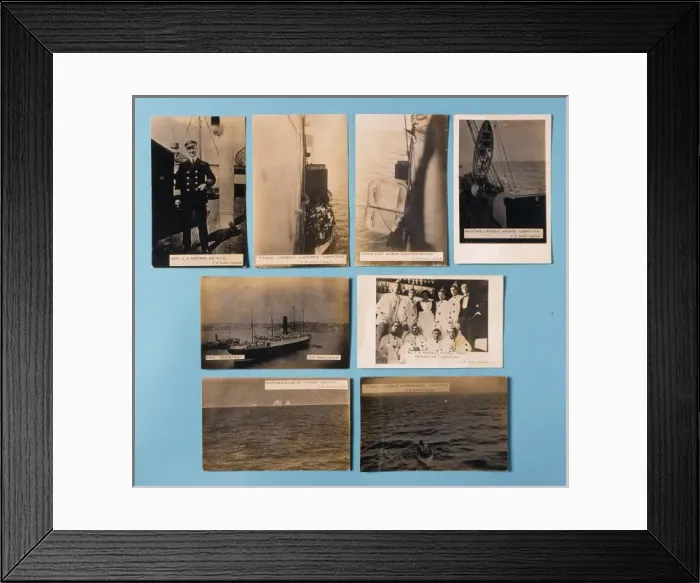 Framed Print : Selection of Titanic postcards Framed Print : Selection of Titanic postcards