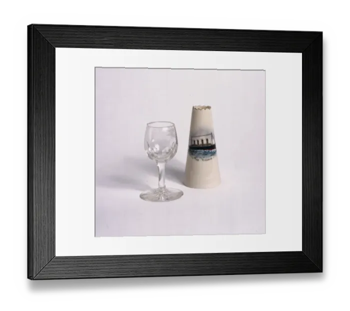 Framed Print : Titanic pot and wine glass Framed Print : Titanic pot and wine glass