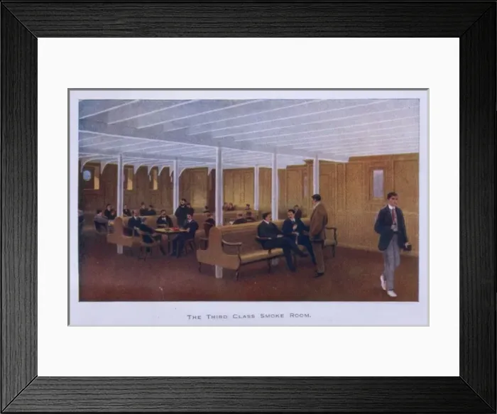 Framed Print : Titanic Third Class Smoke Room Framed Print : Titanic Third Class Smoke Room