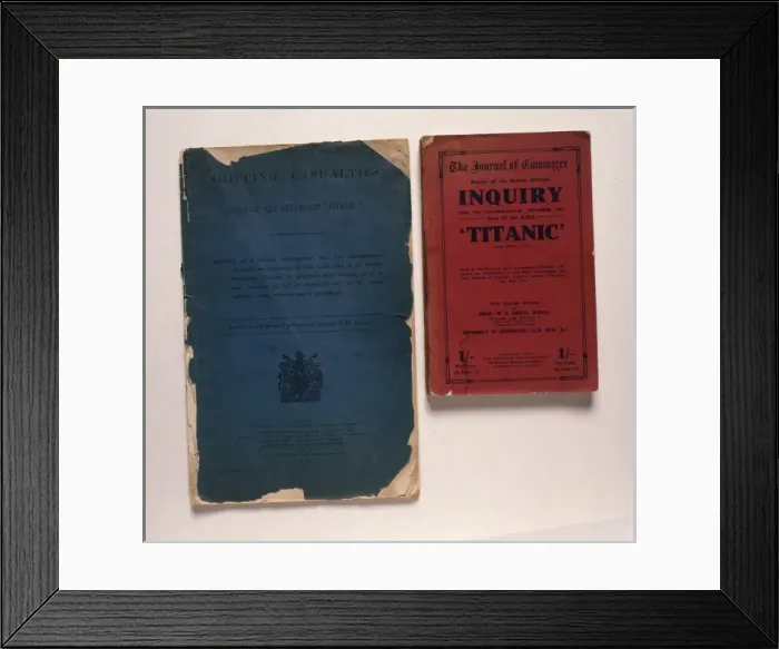 Framed Print : Shipping Casualties HMSO report, Inquiry booklet Framed Print : Shipping Casualties HMSO report, Inquiry booklet