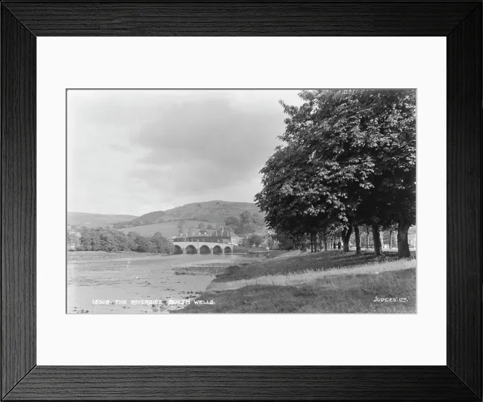 Framed Print : The Riverside, Builth Wells