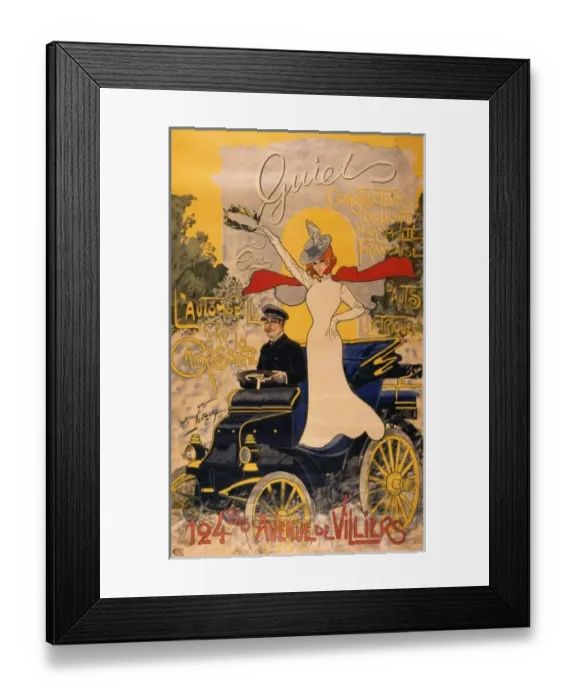 Framed Print : Advertisement for a Guiet Automobile Framed Print : Advertisement for a Guiet Automobile