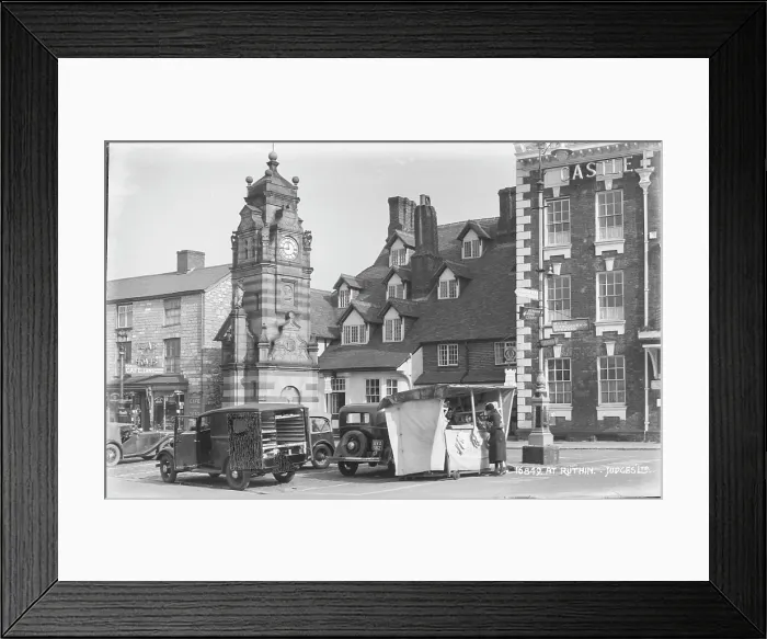 Framed Print : Market Scene in Ruthin Framed Print : Market Scene in Ruthin