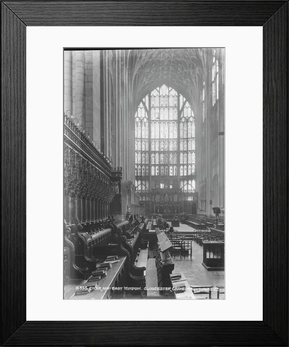 Framed Print : Choir and East Window of Gloucester Cathedral Framed Print : Choir and East Window of Gloucester Cathedral