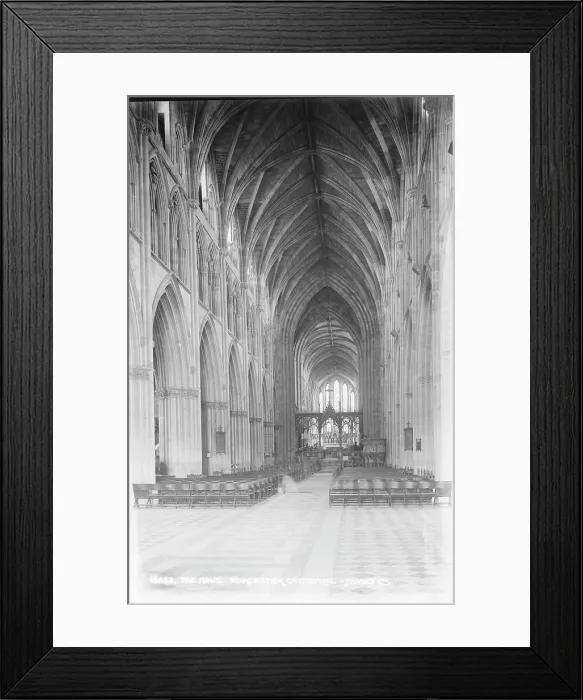 Framed Print : The Nave of Worcester Cathedral Framed Print : The Nave of Worcester Cathedral