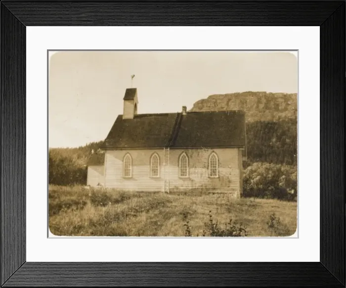 Framed Print : Church at Perce, Gaspe, Quebec, Canada Framed Print : Church at Perce, Gaspe, Quebec, Canada