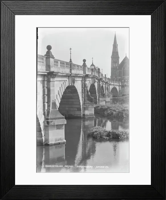 Framed Print : English Bridge in Shrewsbury Framed Print : English Bridge in Shrewsbury
