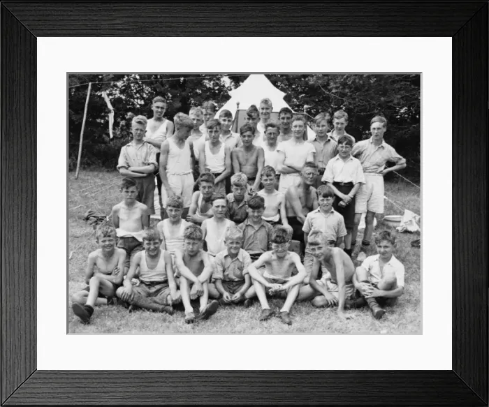Framed Print : Boys Club group photograph 1934 Framed Print : Boys Club group photograph 1934