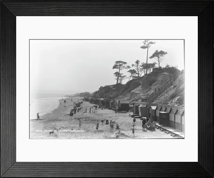 Framed Print : Beach Scene at Canford Cliffs Framed Print : Beach Scene at Canford Cliffs