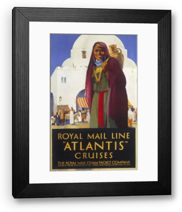 Framed Print : Royal Mail Atlantis Cruises poster Framed Print : Royal Mail Atlantis Cruises poster