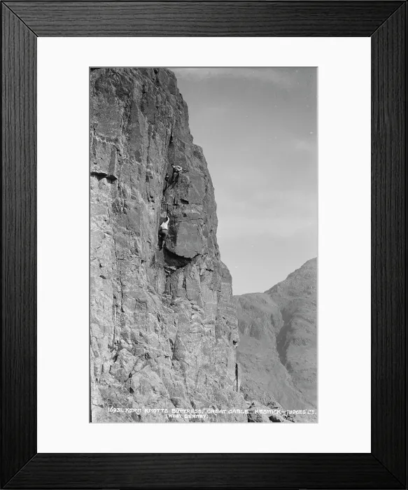 Framed Print : Climbers on Kern Knotts Buttress Framed Print : Climbers on Kern Knotts Buttress