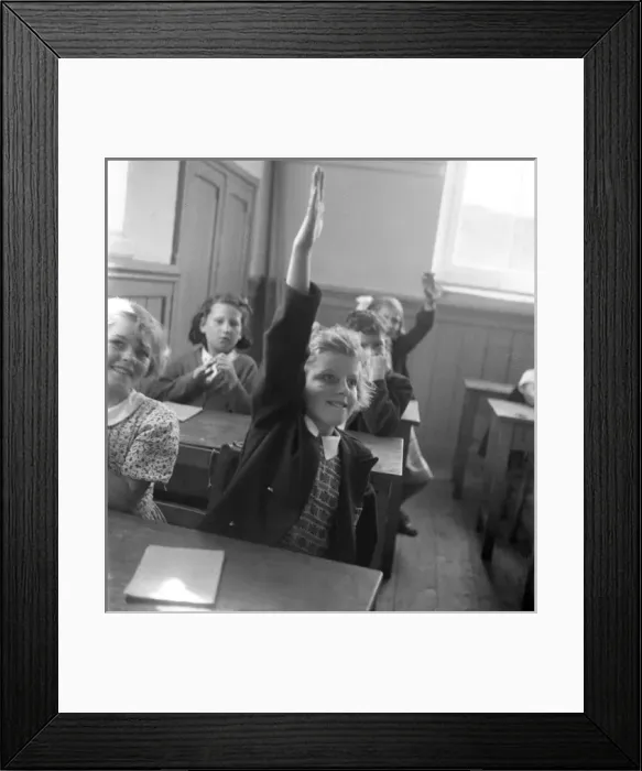 Framed Print : Classroom scene, 1955 Framed Print : Classroom scene, 1955