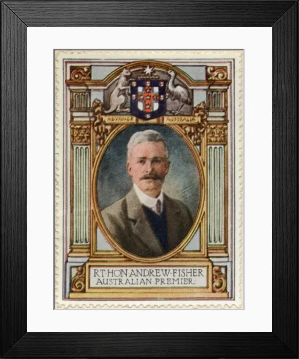 Framed Print : Fisher, Australian Premier / Stamp Framed Print : Fisher, Australian Premier / Stamp
