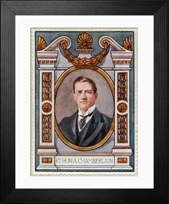 Framed Print : Sir A. Chamberlain / Stamp Framed Print : Sir A. Chamberlain / Stamp