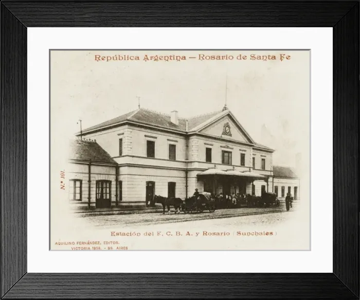 Framed Print : Argentina - Rosario Railway Station (exterior) Framed Print : Argentina - Rosario Railway Station (exterior)