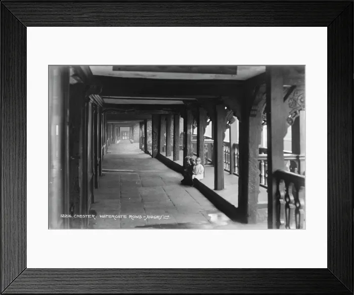Framed Print : Watergate Rows in Chester Framed Print : Watergate Rows in Chester
