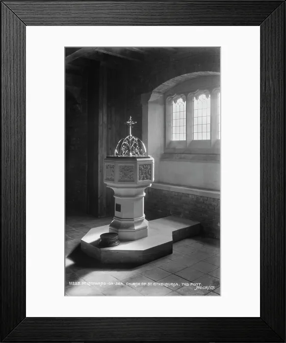 Framed Print : The Font at St. Ethelburga Church Framed Print : The Font at St. Ethelburga Church