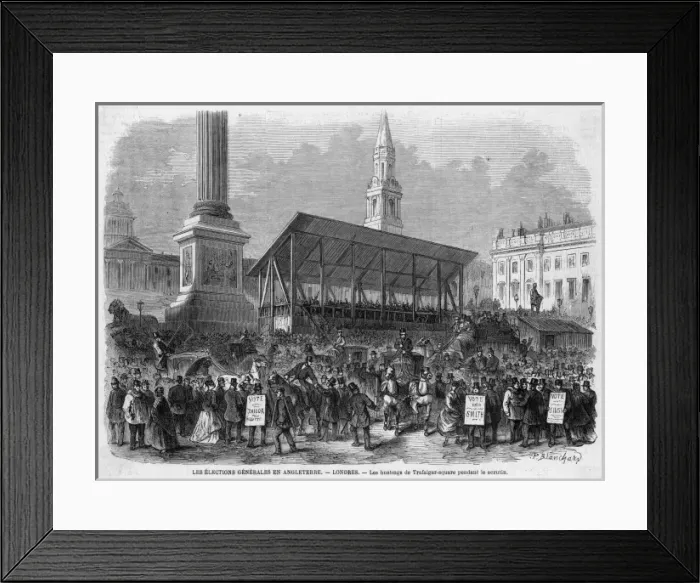 Framed Print : Trafalgar Square Elect Framed Print : Trafalgar Square Elect