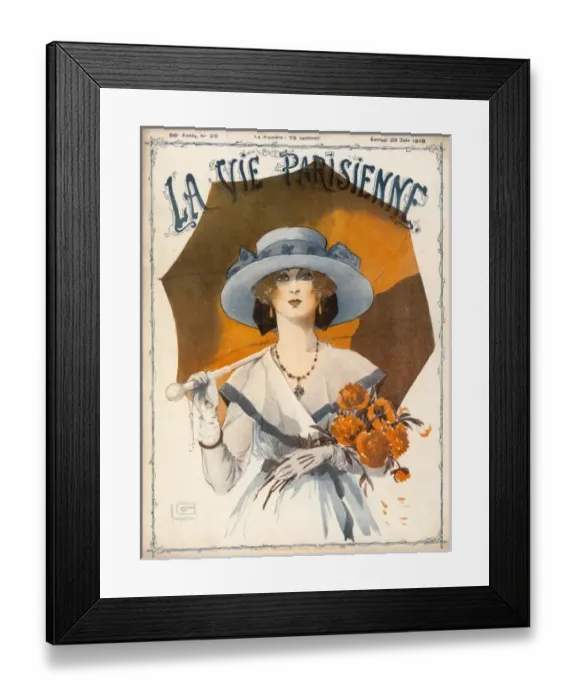 Framed Print : Women with Parasol 1918 Framed Print : Women with Parasol 1918