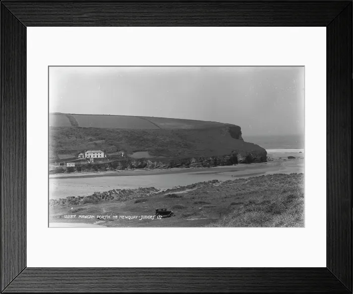 Framed Print : Scenic View of Mawgan Porth