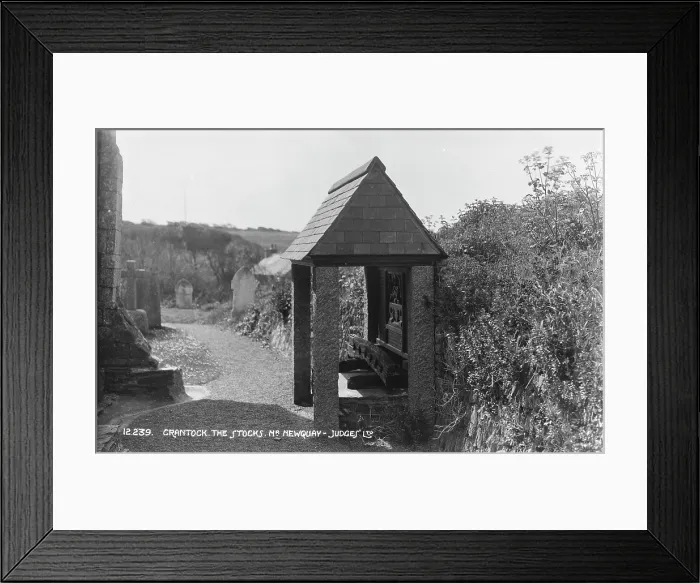 Framed Print : The Stocks at Crantock Framed Print : The Stocks at Crantock