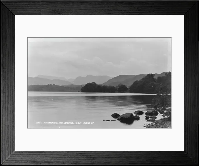 Framed Print : Windermere and Langdale Pikes Framed Print : Windermere and Langdale Pikes