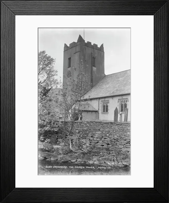 Framed Print : The Church Tower in Grasmere Framed Print : The Church Tower in Grasmere