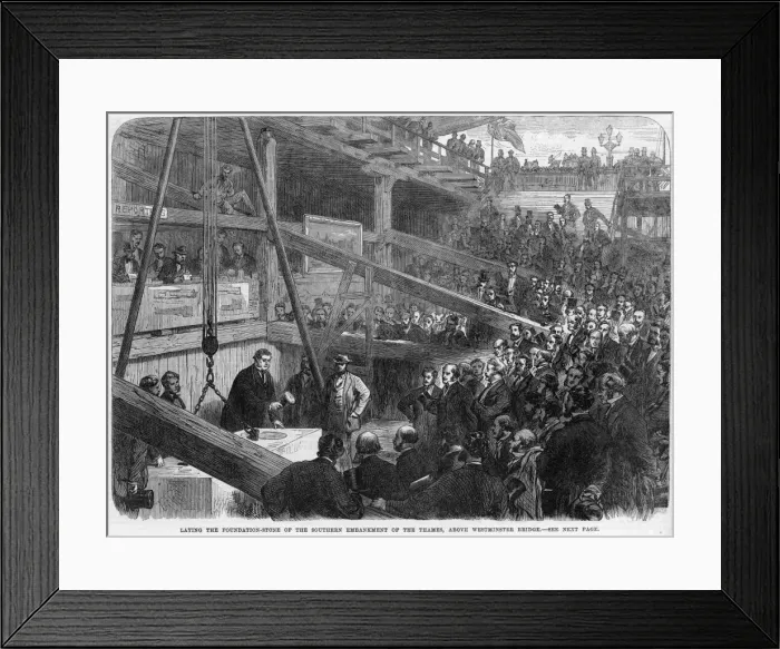 Framed Print : Thames Embankment Starts Framed Print : Thames Embankment Starts