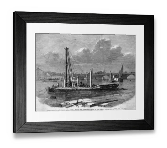 Framed Print : Thames Embankment Starts Framed Print : Thames Embankment Starts