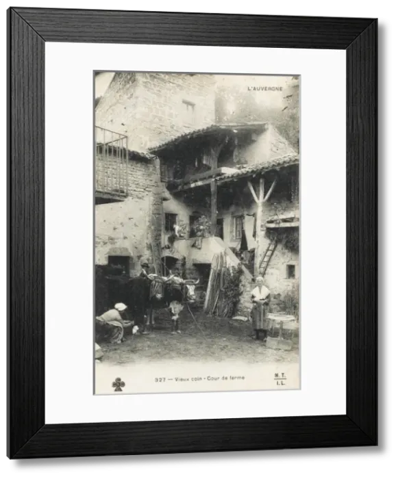 Framed Print : Farm scene - Auvergne, France Framed Print : Farm scene - Auvergne, France