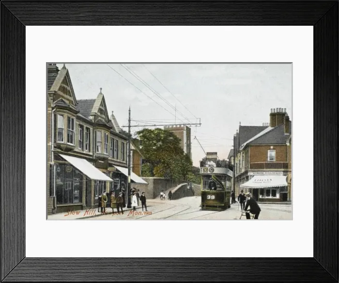 Framed Print : A tram on Stow Hill, Newport, Monmouthshire Framed Print : A tram on Stow Hill, Newport, Monmouthshire